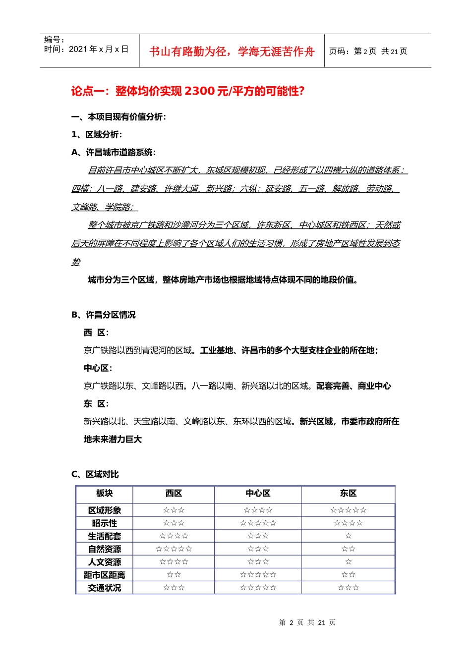 河南许昌翡翠城项目市场分析报告_18页_第2页