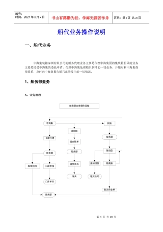 船代业务操作系统说明书