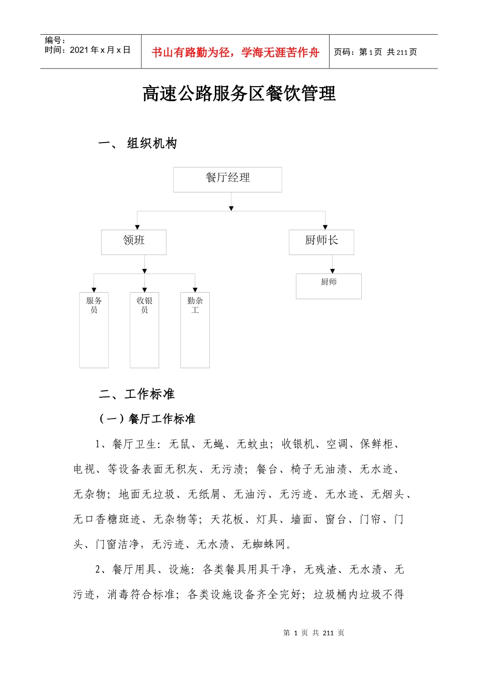 高速公路服务区员工培训教材_第1页
