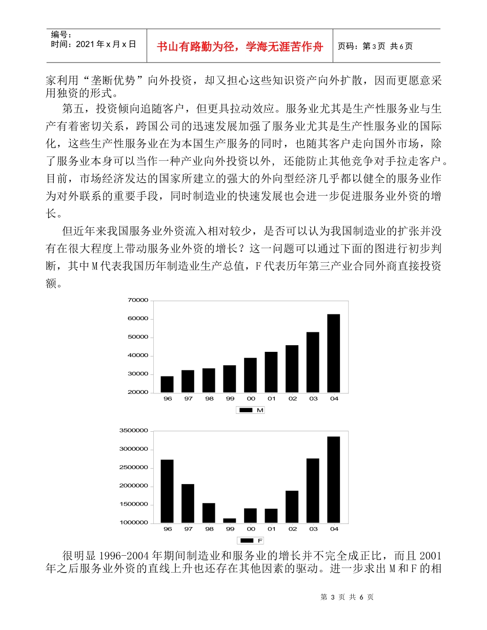 我国服务业外资的现状及其对服务业影响的实证研究_第3页