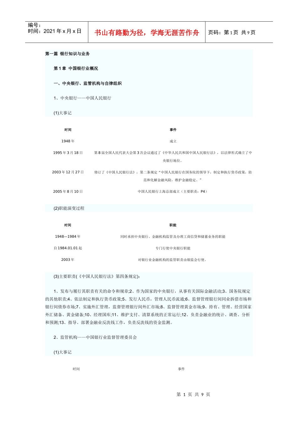 第一篇银行知识与业务_第1页
