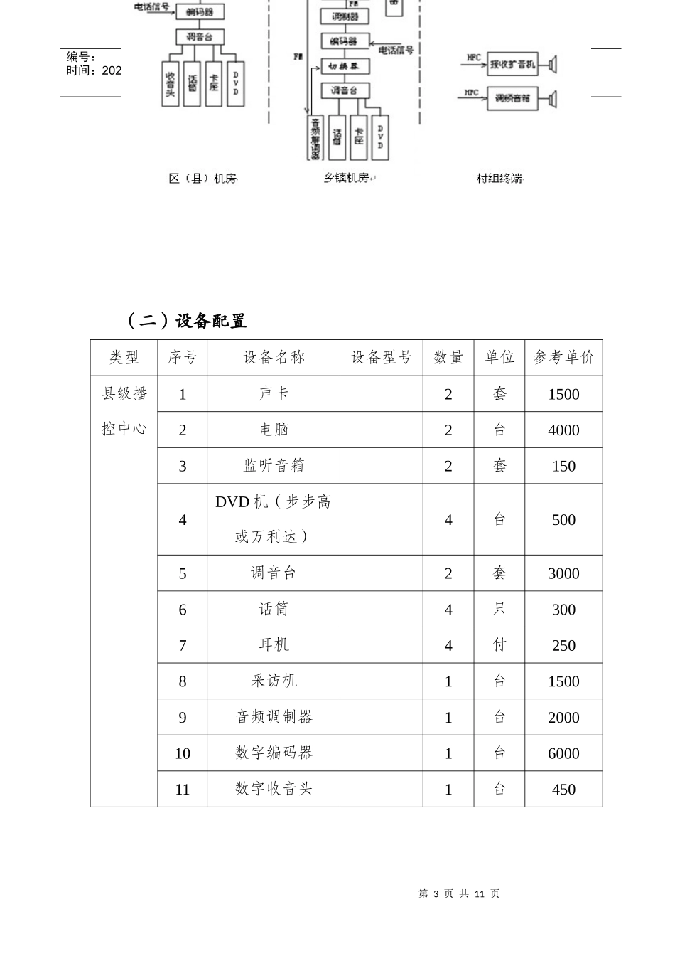 重庆市农村综合广播信息系统工程建设实施办法_第3页