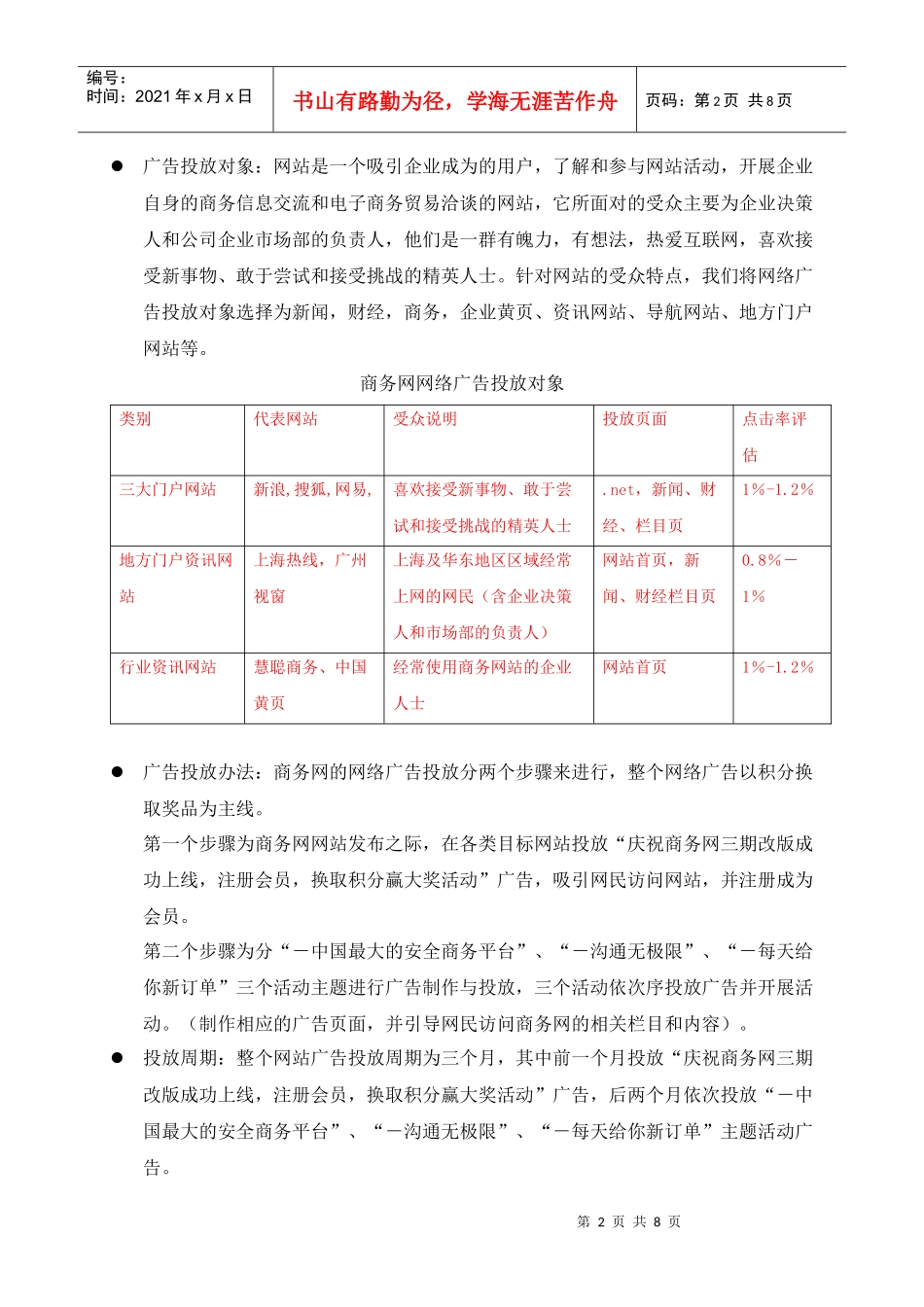 网络营销整体策划方案_第2页