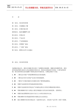 房地产整合营销策划报告书