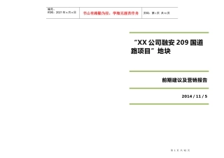 某地块项目营销报告