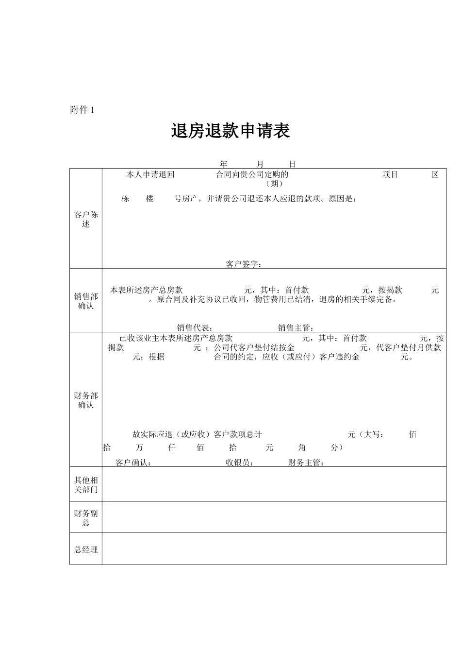 销售所用表格_第1页