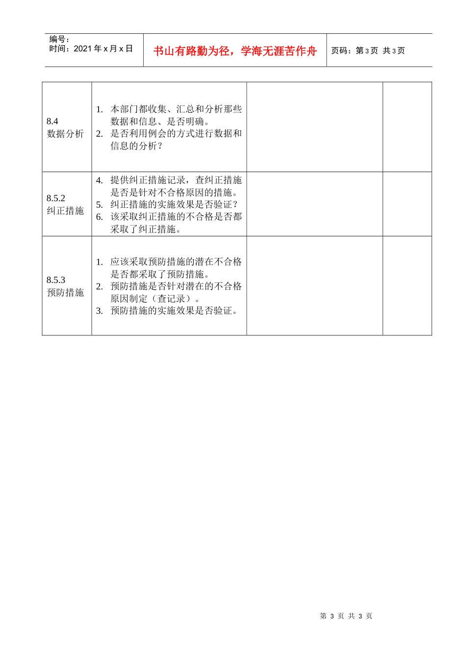 检查表（服务部）_第3页