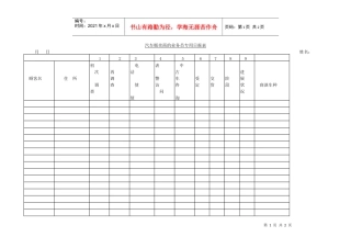 汽车贩卖商的业务员专用日报表