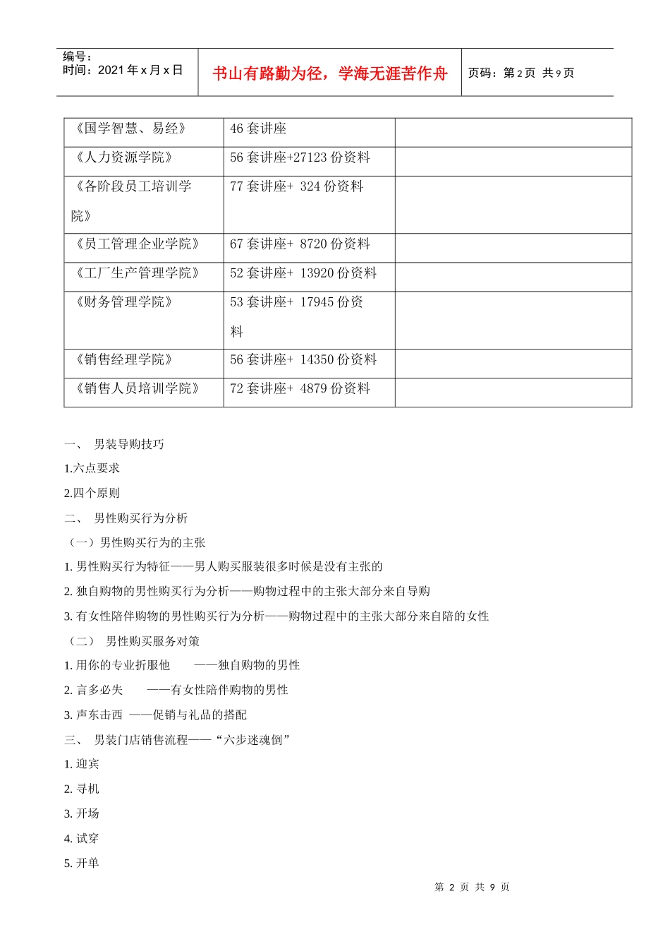 男装导购技巧与门店销售流程_第2页