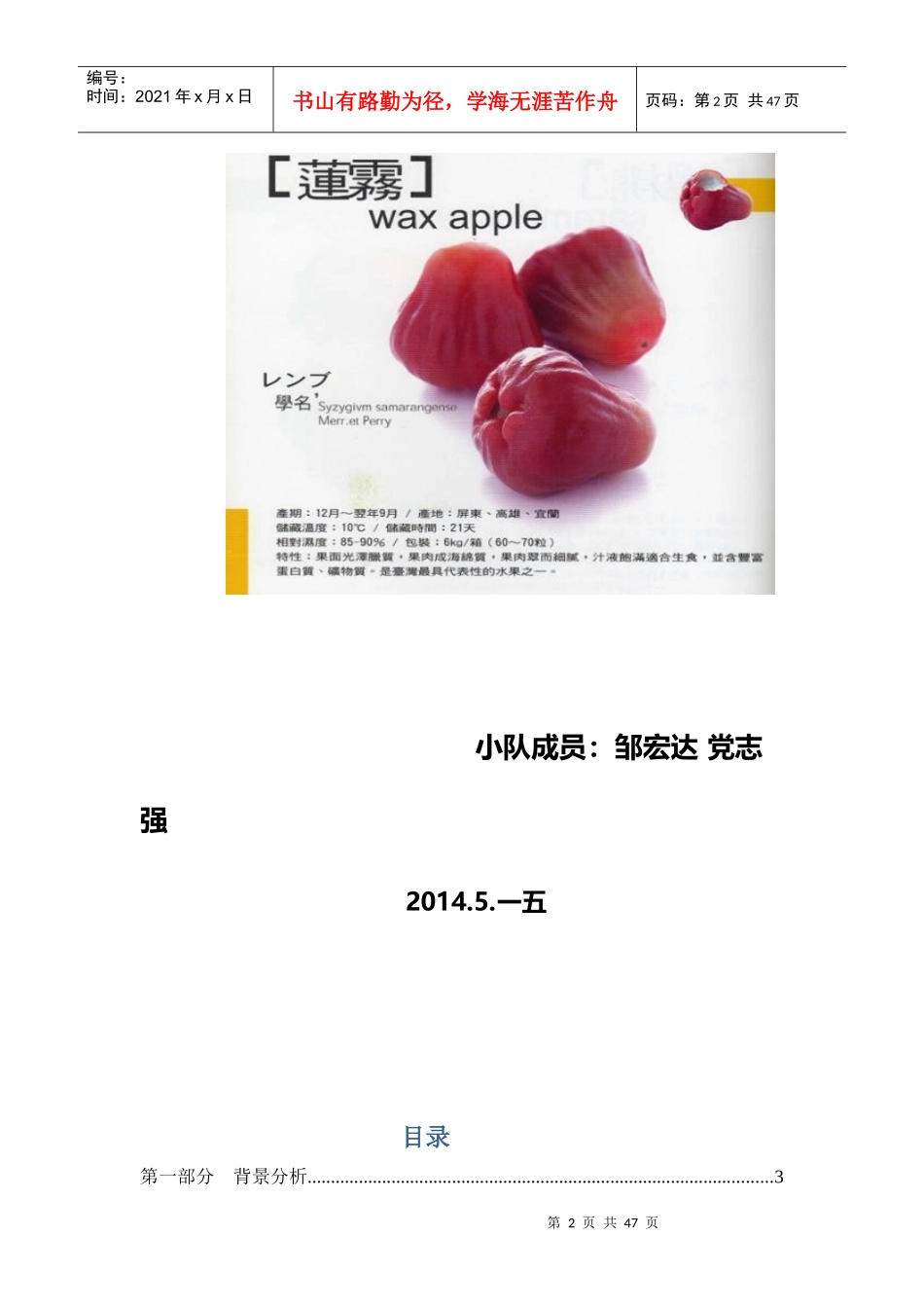 莲雾营销策划书范本_第2页