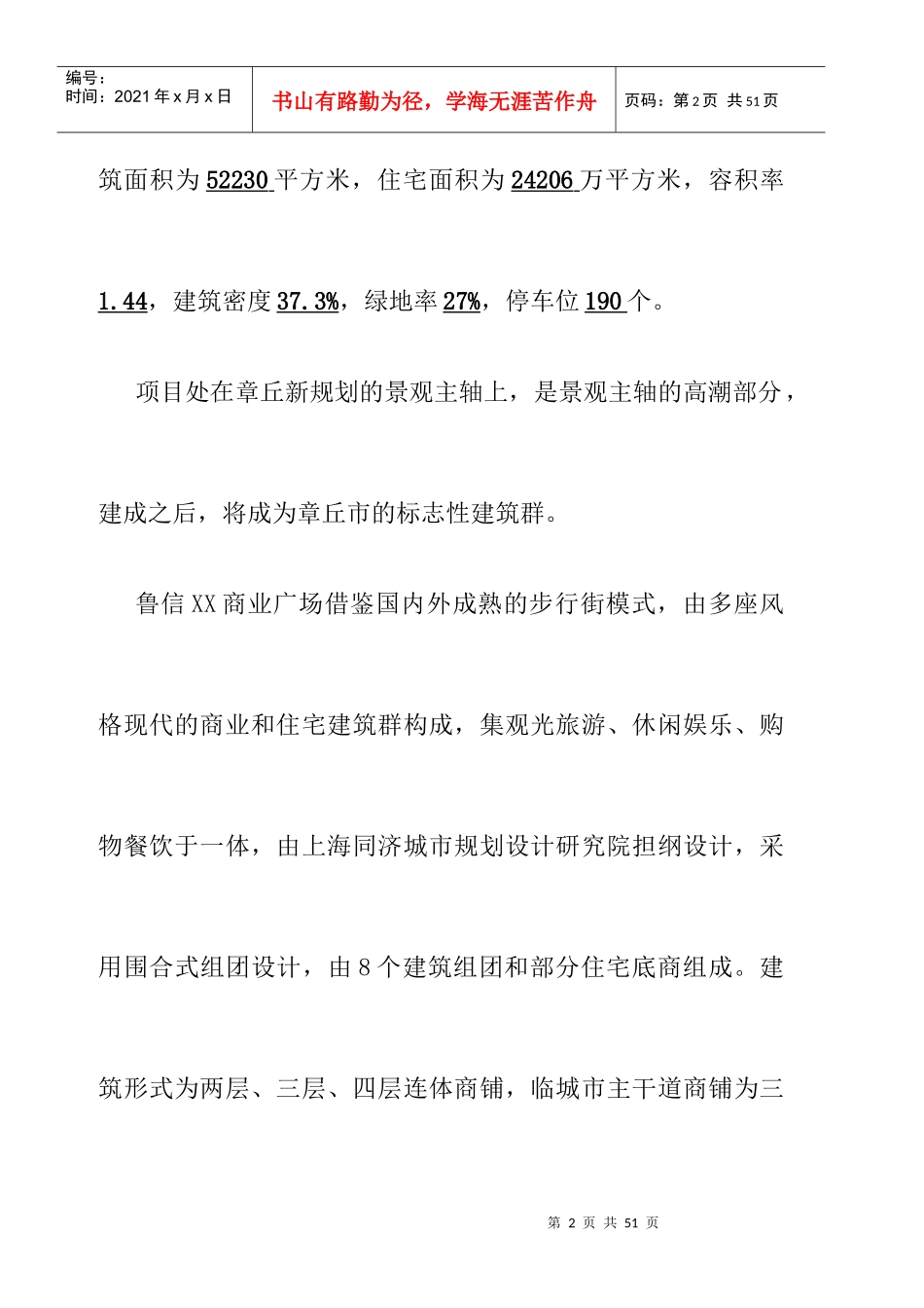 章丘市鲁信XX商业广场营销执行方案（DOC 19）_第2页