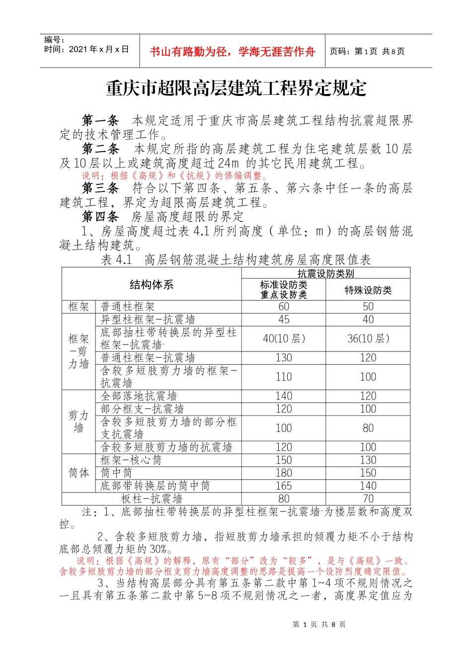 重庆市超限高层建筑工程界定规定——调整1115_第1页