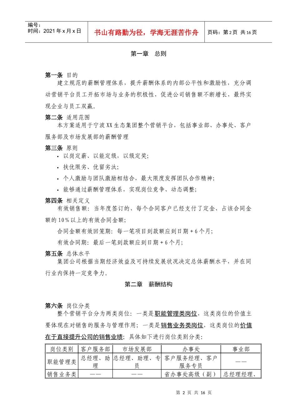 营销平台薪酬管理实施方案(修改)_第2页