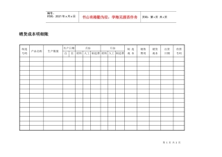 销货成本明细账