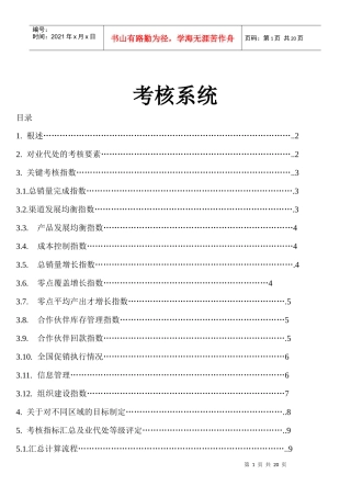 营销考核系统全套
