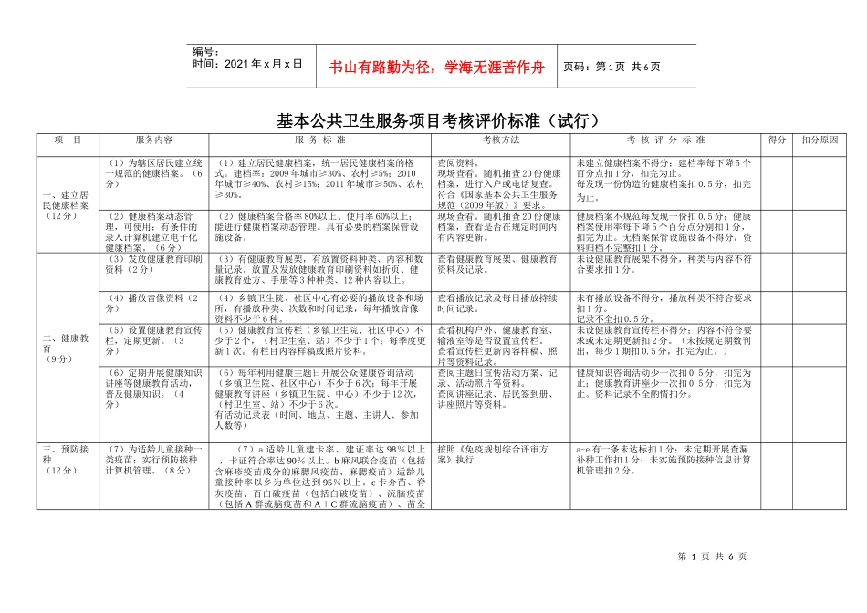 贵州省基本公共卫生服务项目考核评价标准(修)311_第1页