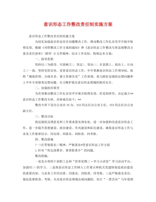 意识形态工作整改责任制实施方案 