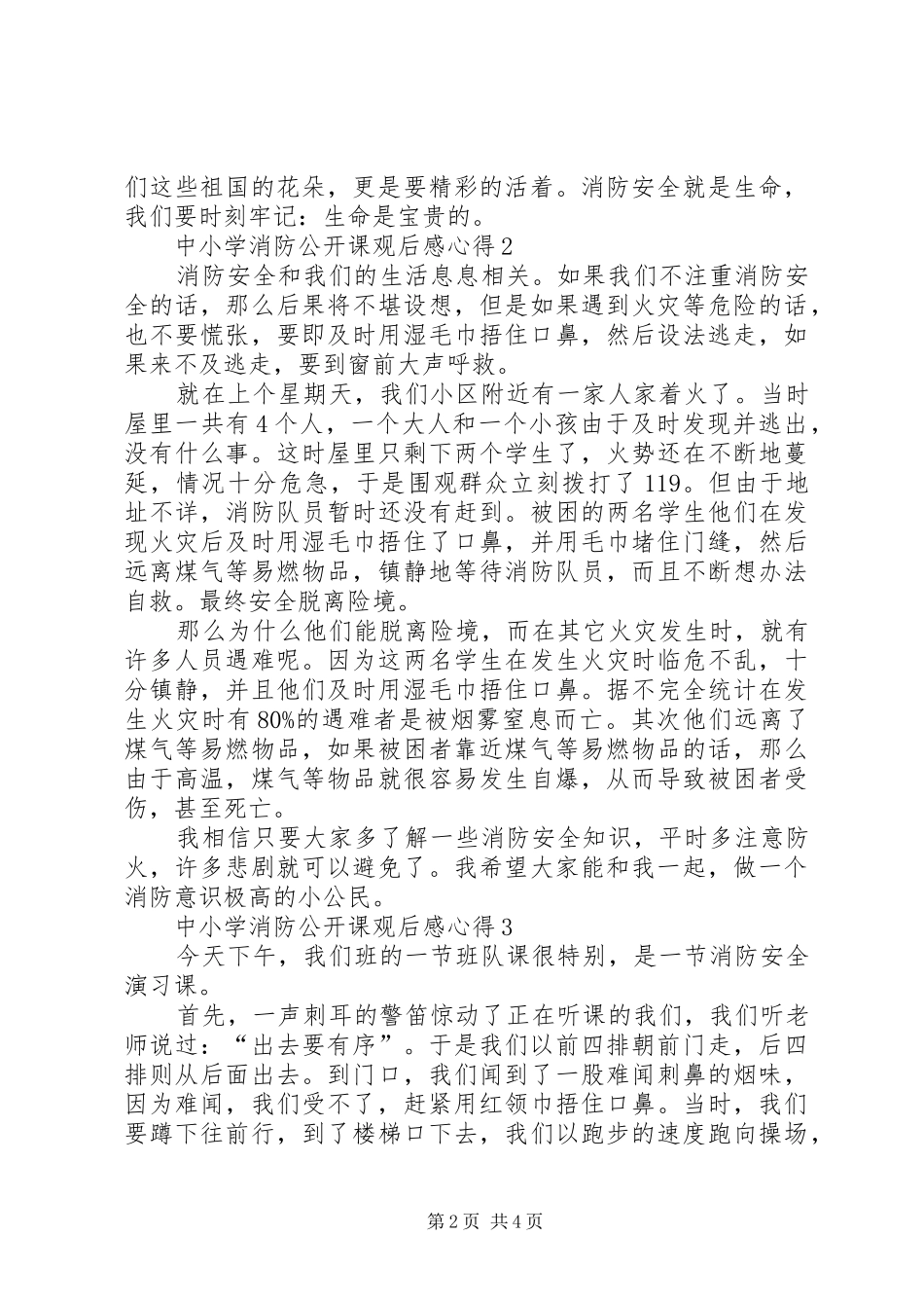 中小学消防公开课观后感心得_第2页