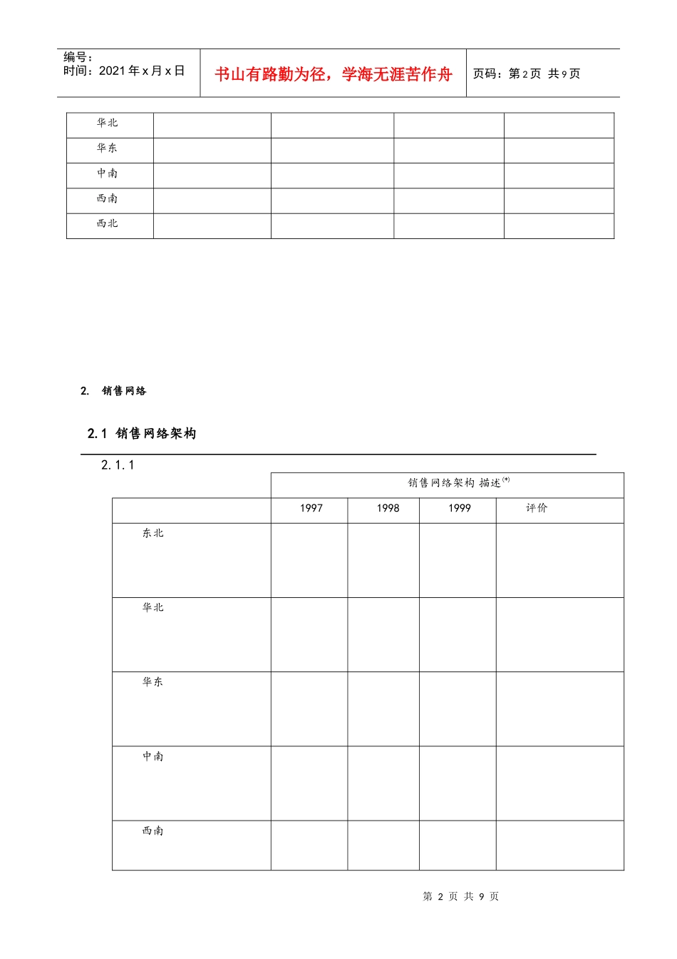 销售部门内部访谈_第2页