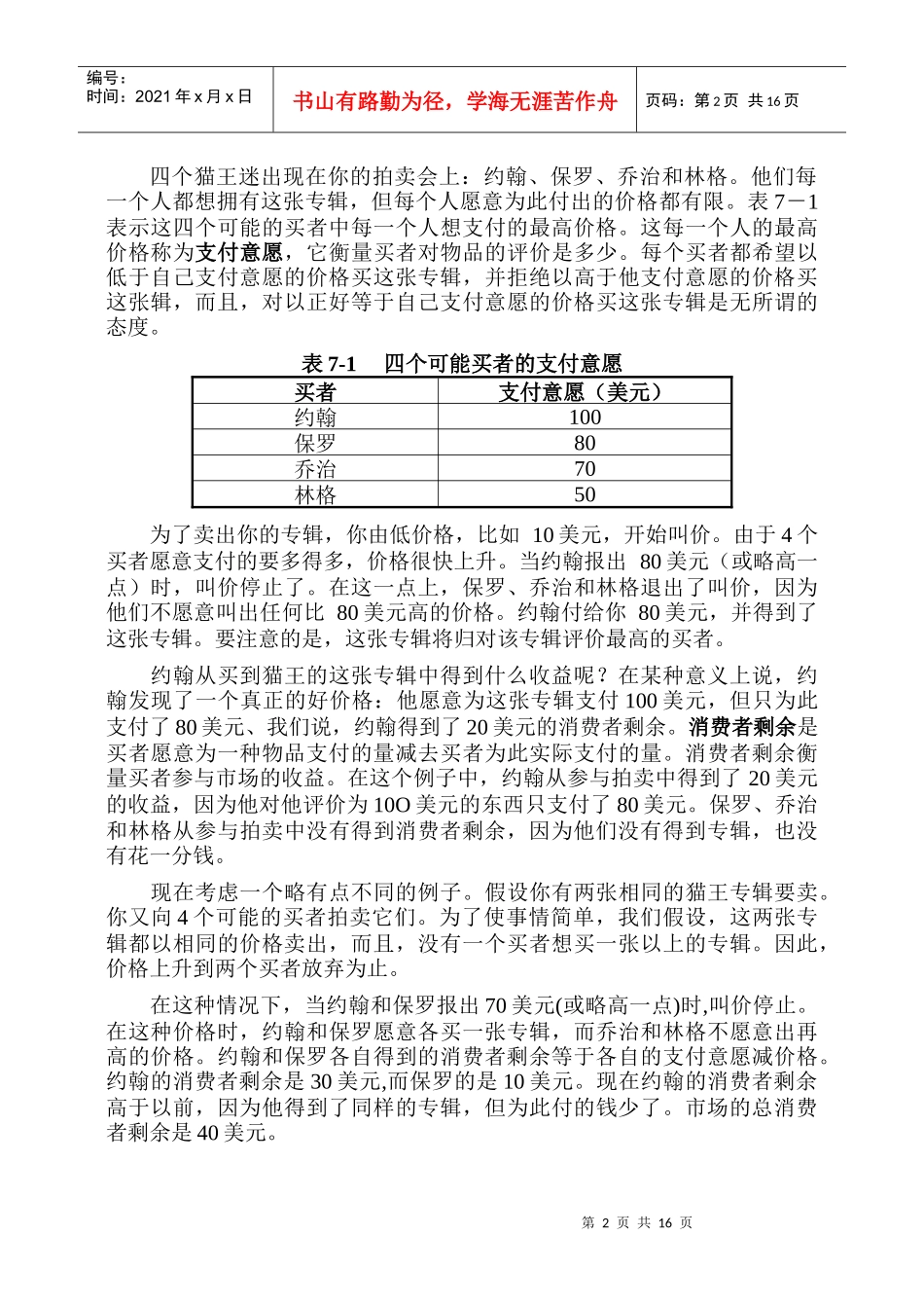 第七章 消费者、生产者与市场效率_第2页