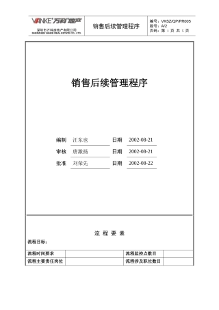 销售后续管理程序