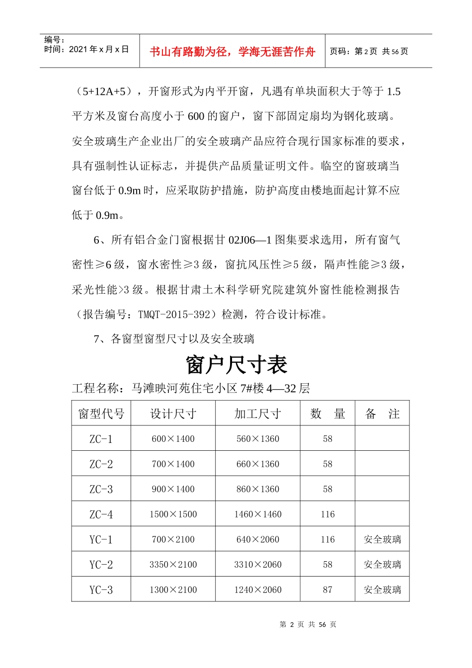 门窗专项施工方案_第2页