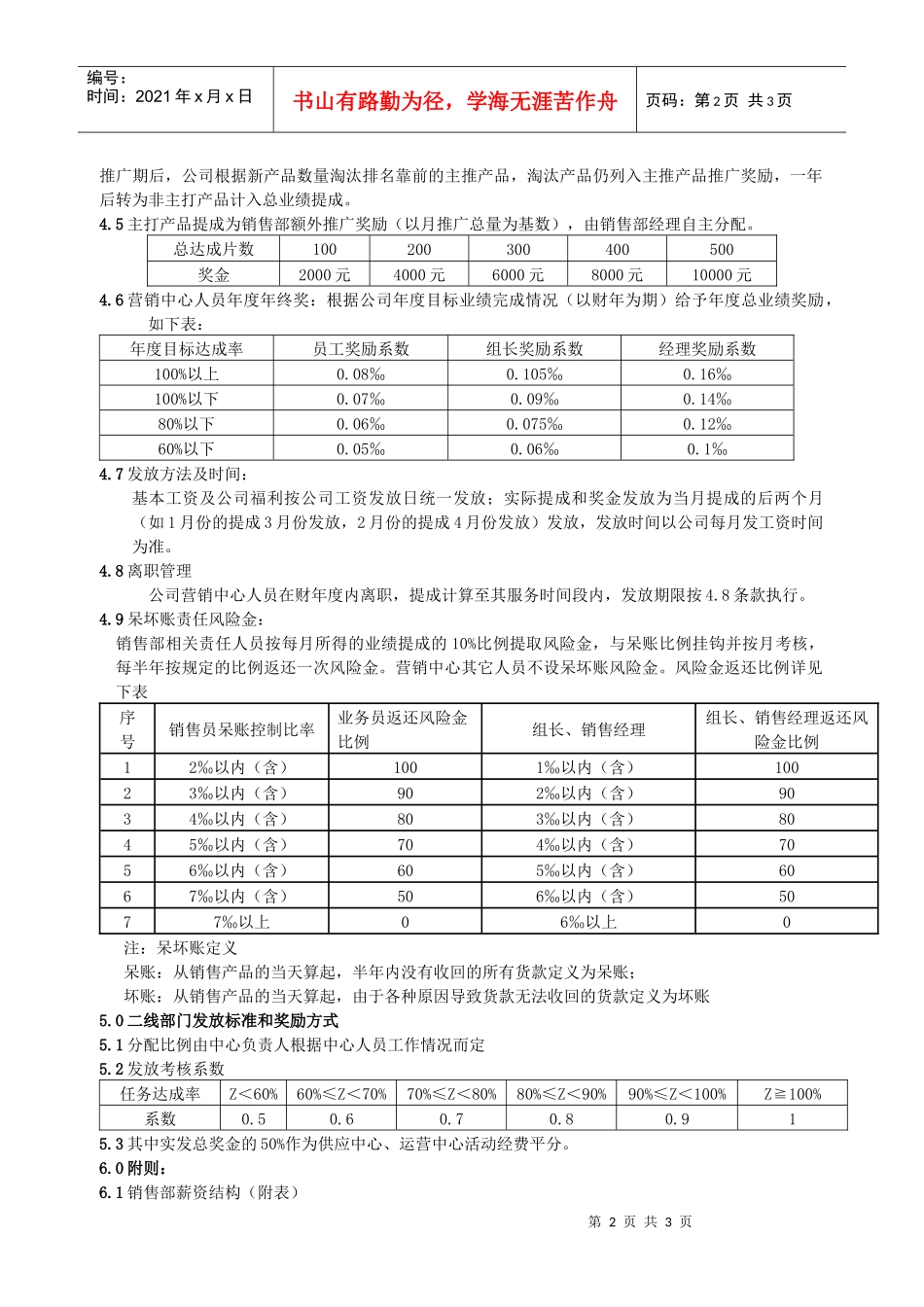 某公司业绩提成奖金_第2页