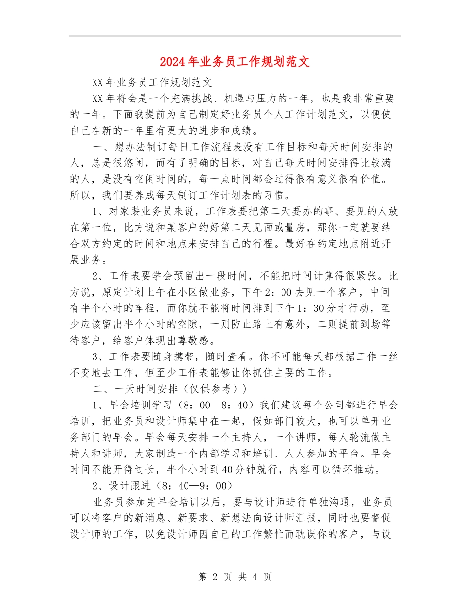 2024年业务员工作规划范文_第2页