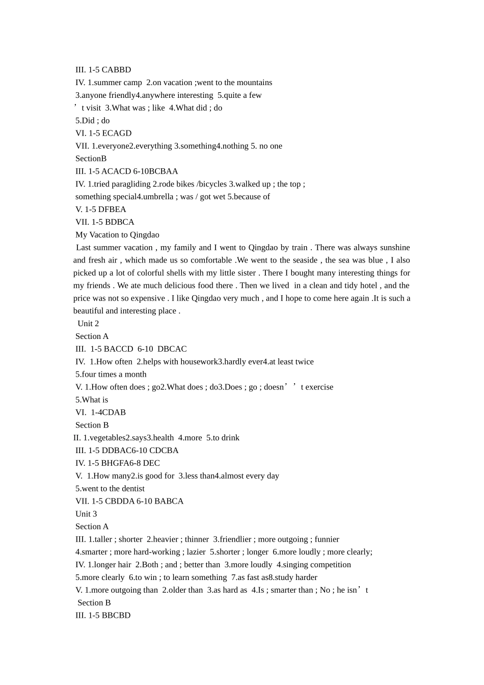 英语练ۥ习册上册答案精选 _第2页