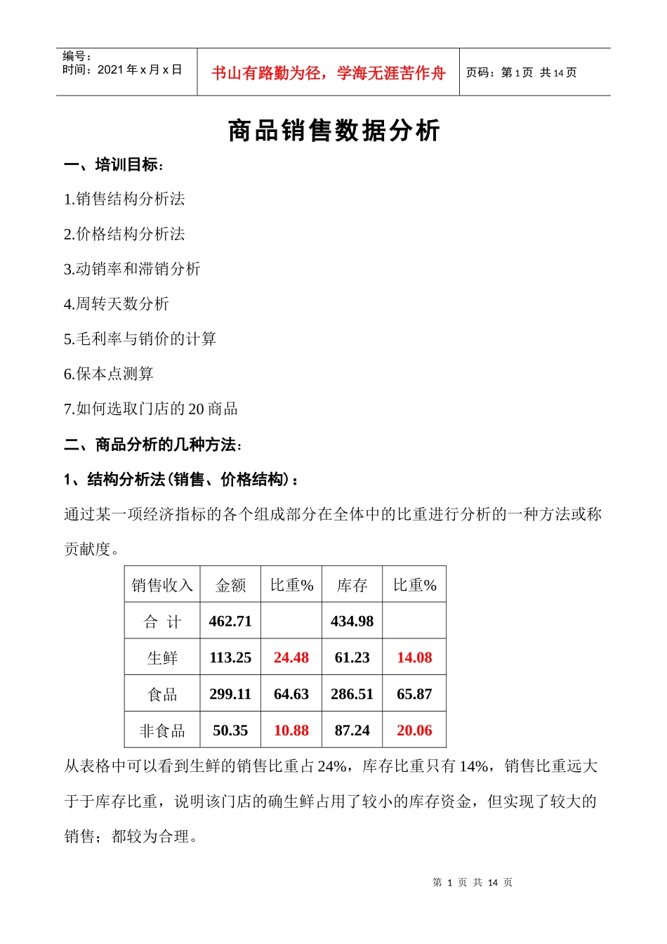 超市店长数据分析教材[1]1_第1页