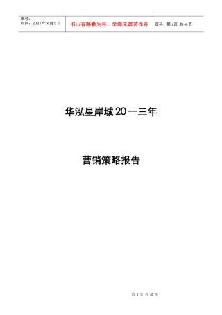 房地产顾问公司营销策略报告