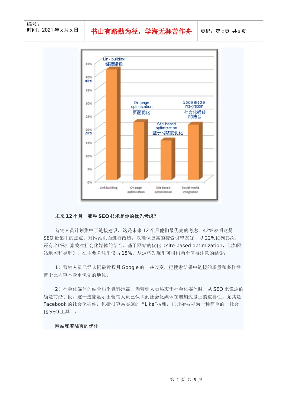 未来12个月网络营销人员提高网站转化的优先考虑_第2页