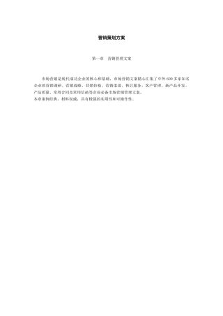营销策划方案（DOC 81页）