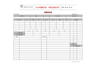 销售报告表(1)