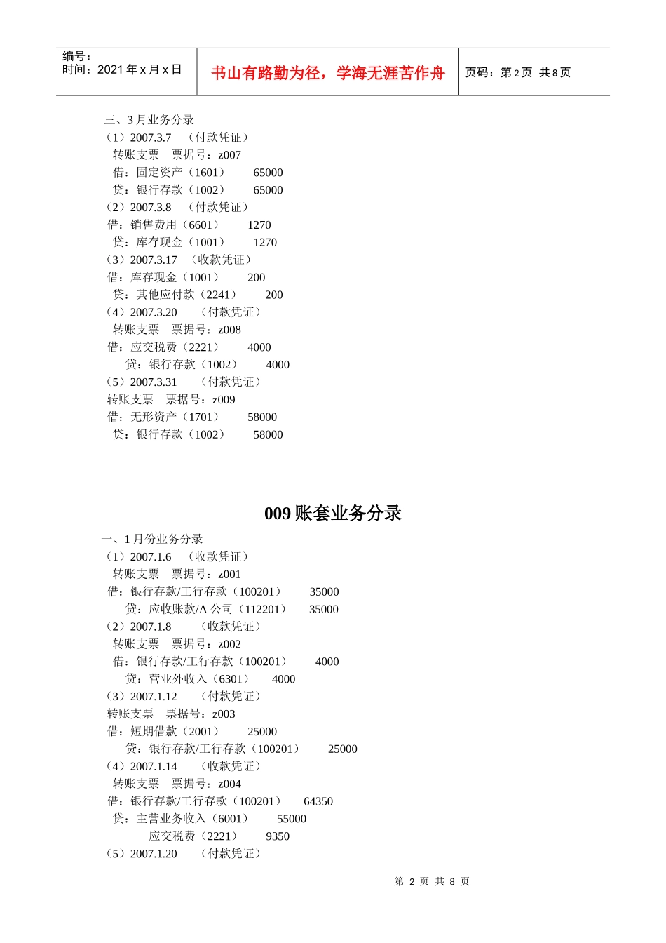 账套业务会计分录分[1]_第2页