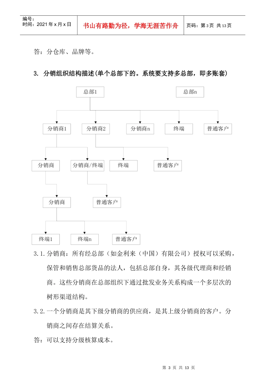 金利来分销管理系统需求分析_第3页