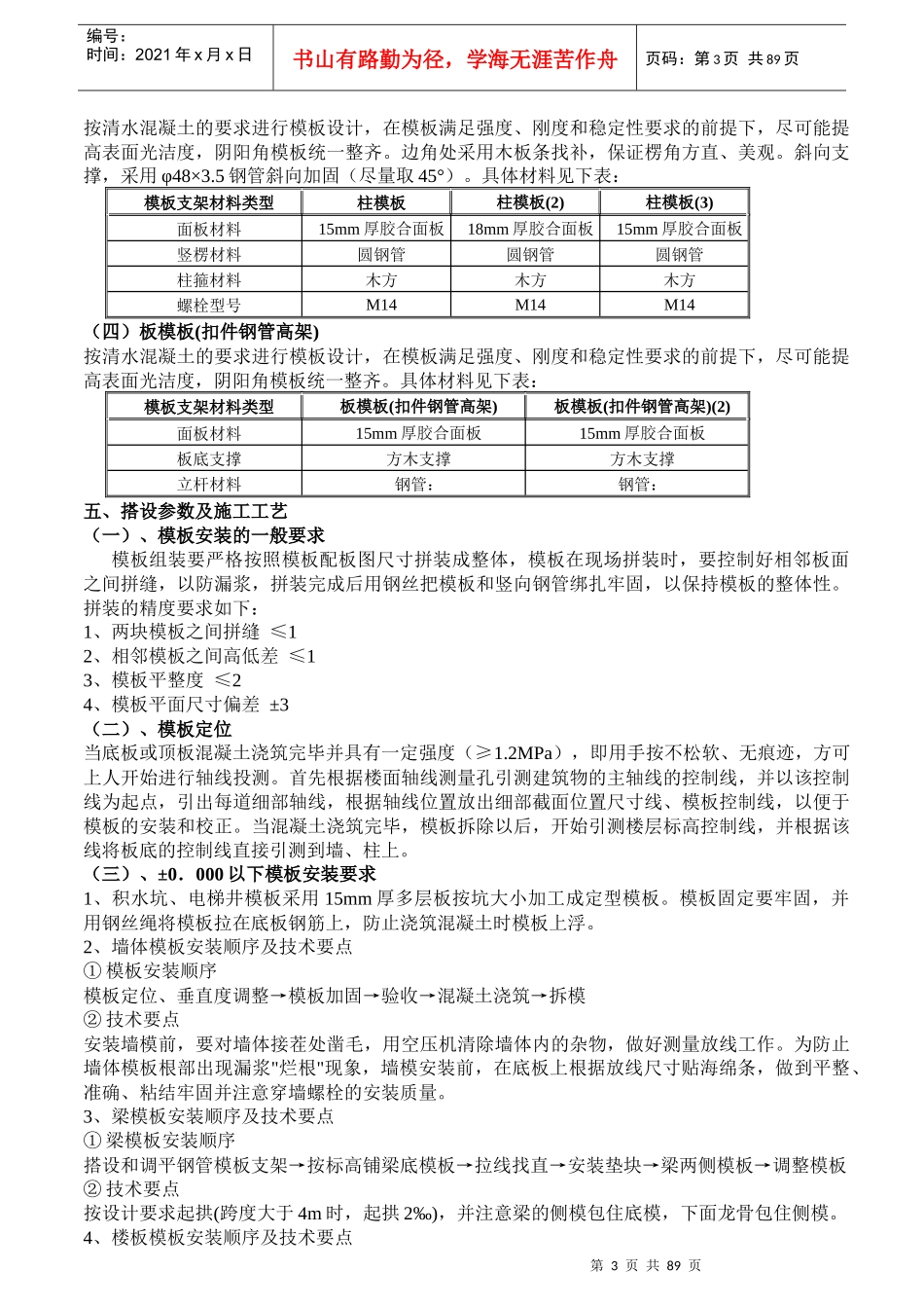 模板专项施工方案(地下室)_第3页