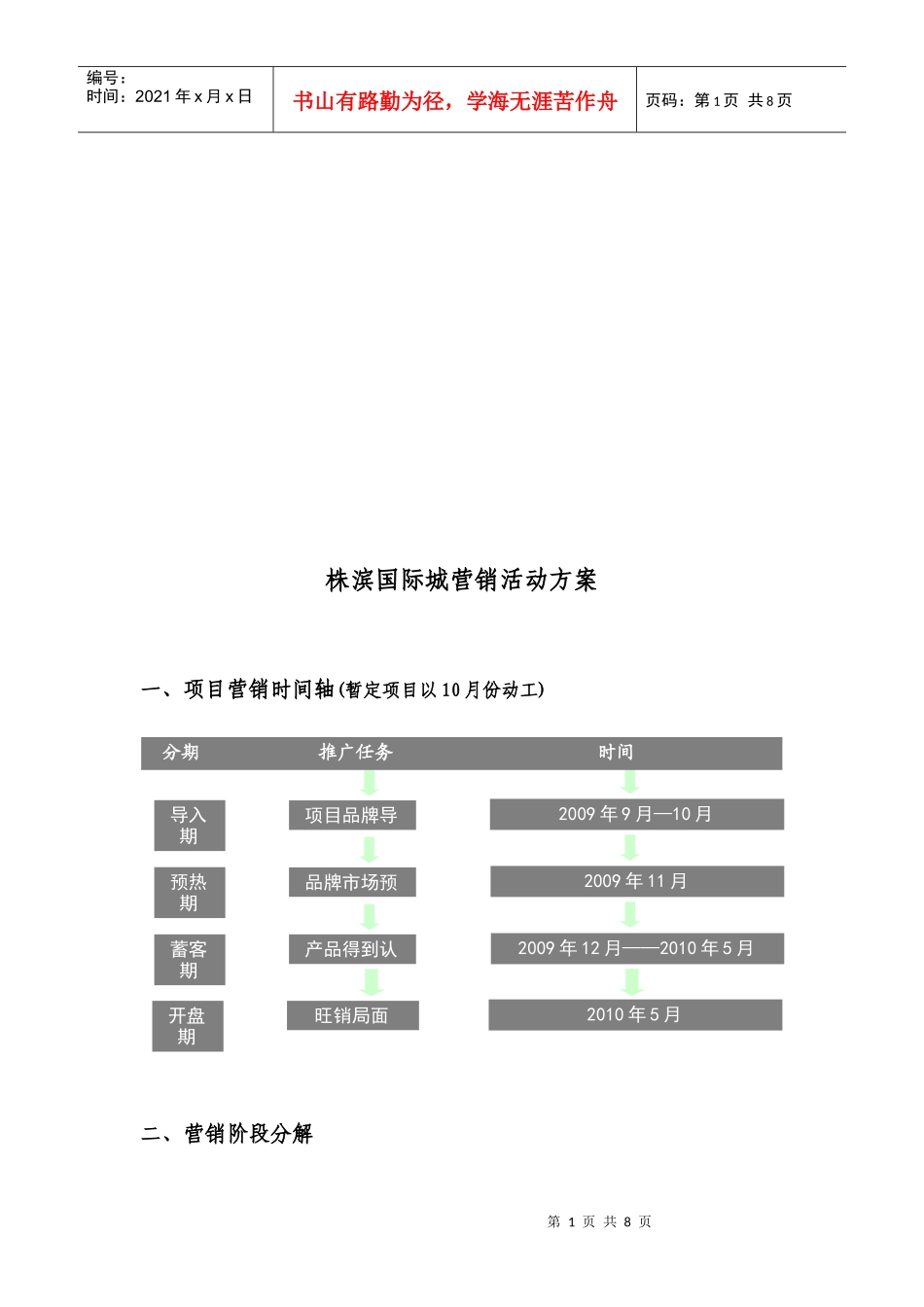 某地产项目营销活动方案_第1页