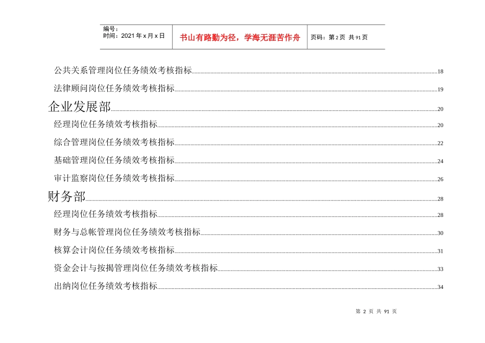 超级实用XXXX年湖北新长江置业-关键业绩考核指标_第3页