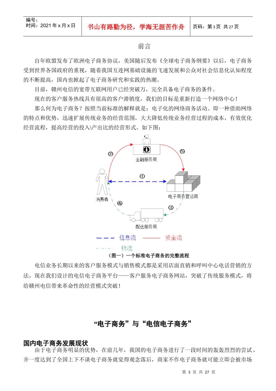 电信客户服务电子商务网站商务计划书_第3页