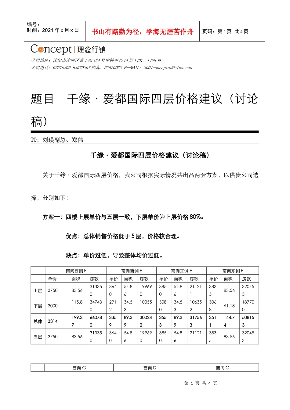 爱都国际四层价格建议9.15_第1页