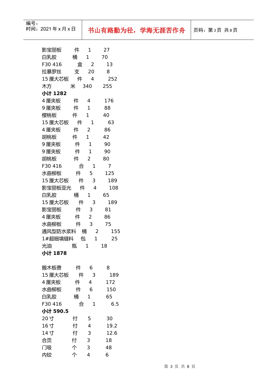 试谈装修材料报价_第3页