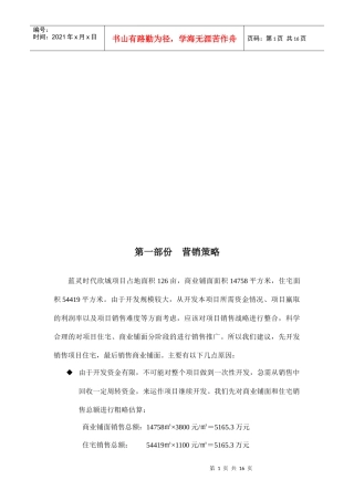 某地产营销策略与广告计划