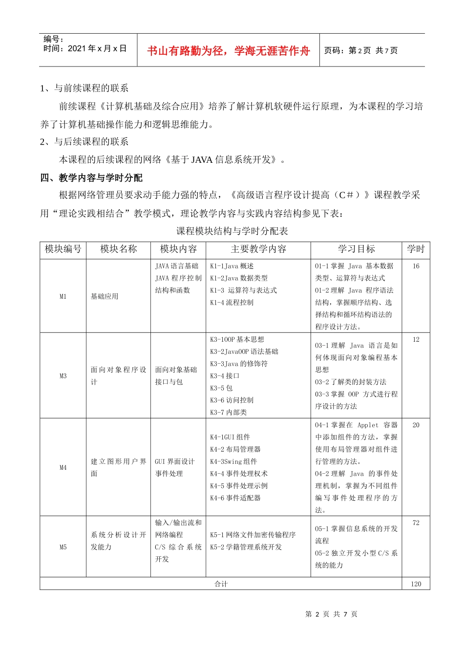 服务器配置与管理课程标准_第2页
