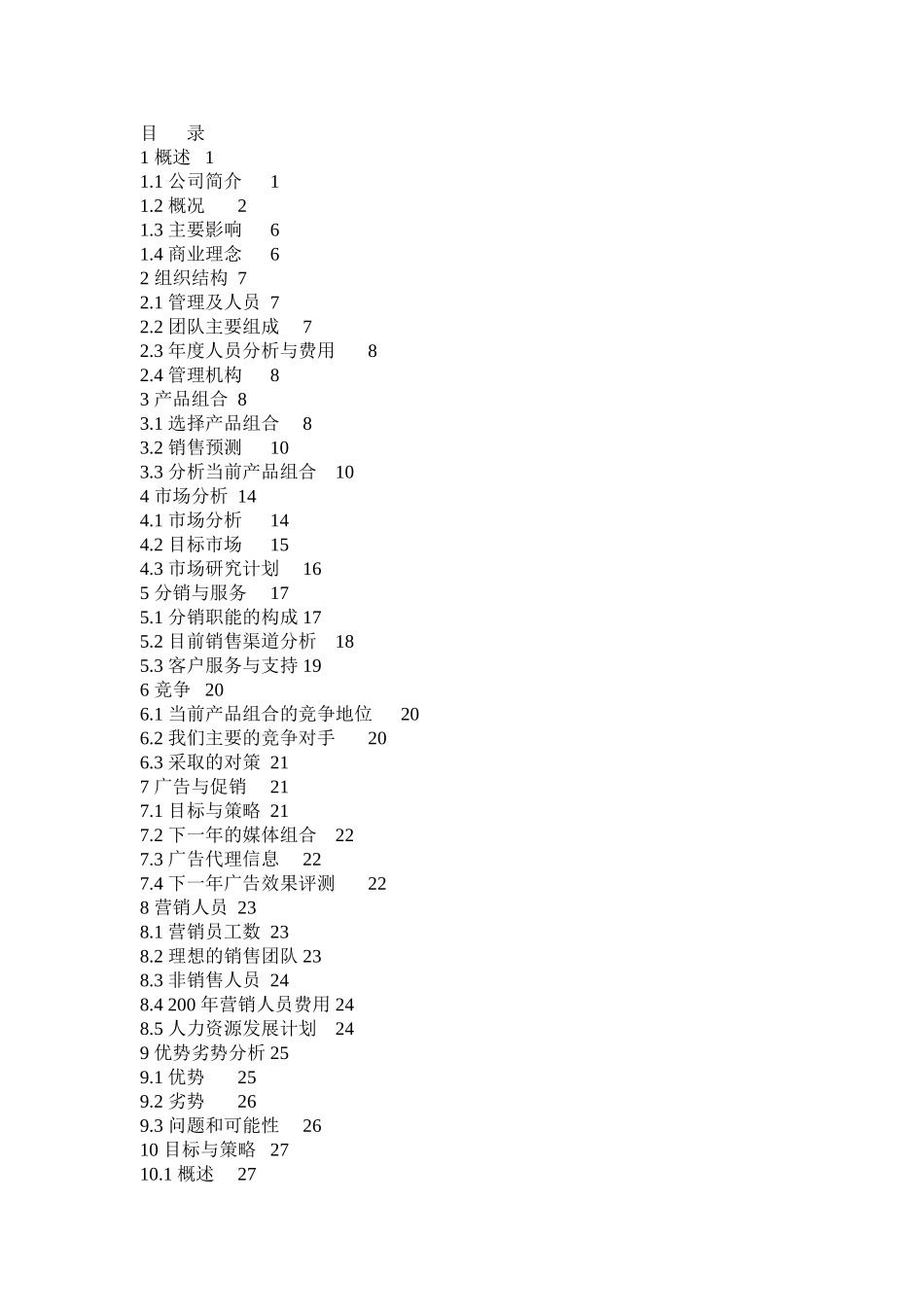 营销计划模板(DOC46页)_第2页