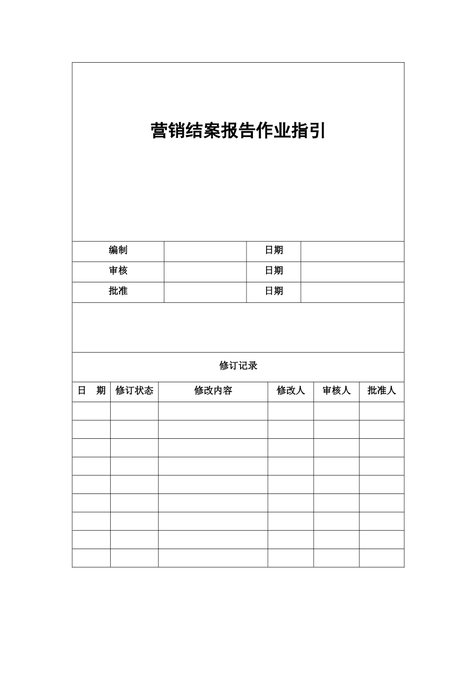 营销结案报告作业指引090507_第1页