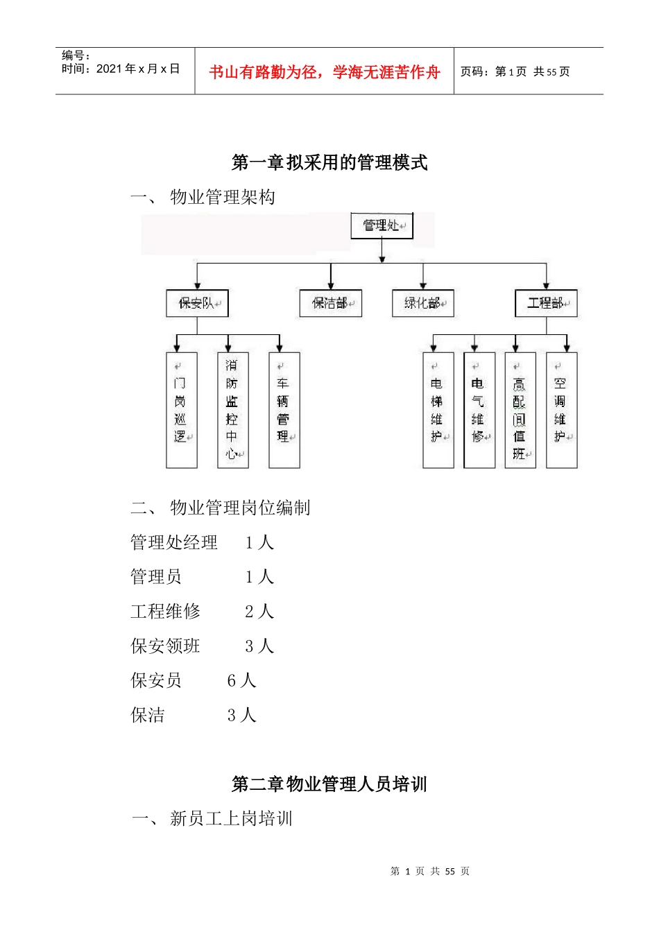 某楼宇物业管理服务方案_第1页