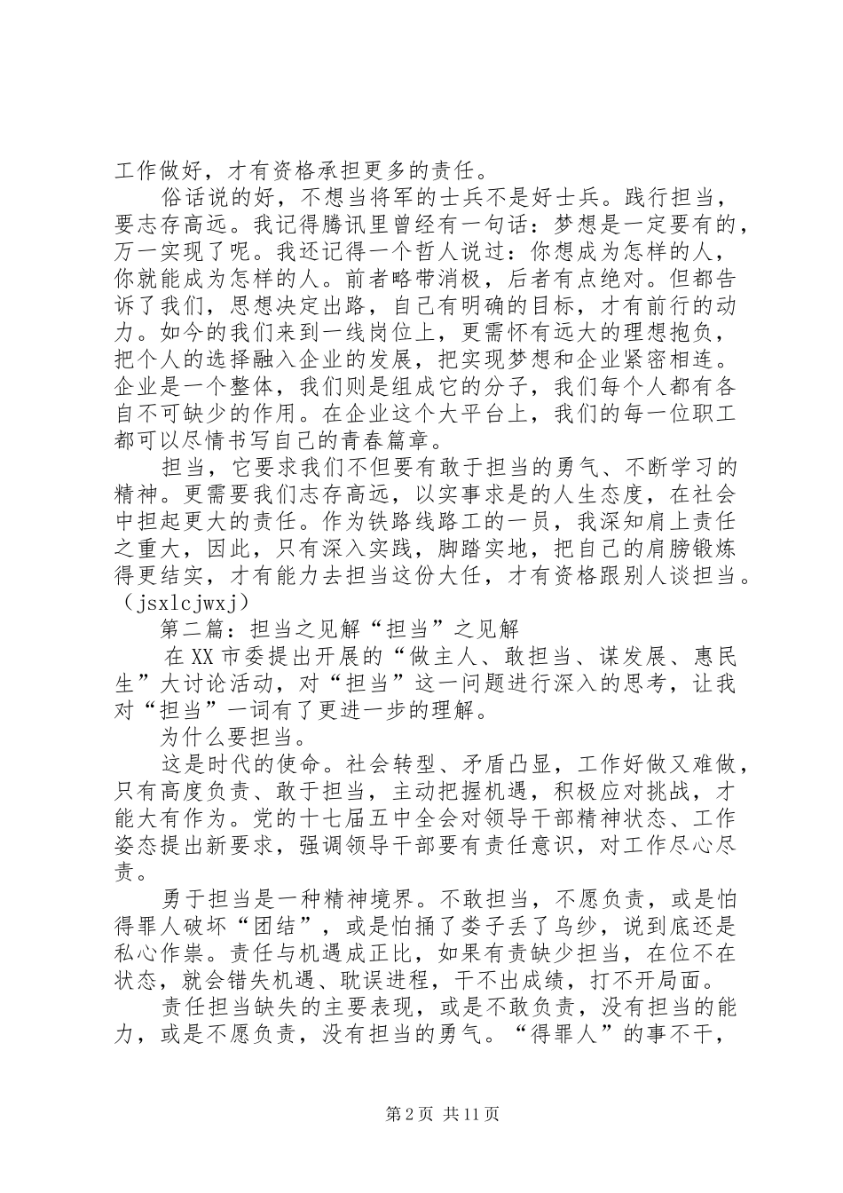 担当之我见读后感_第2页