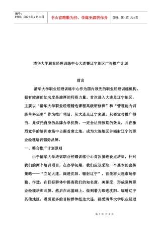 辽宁地区广告推广计划
