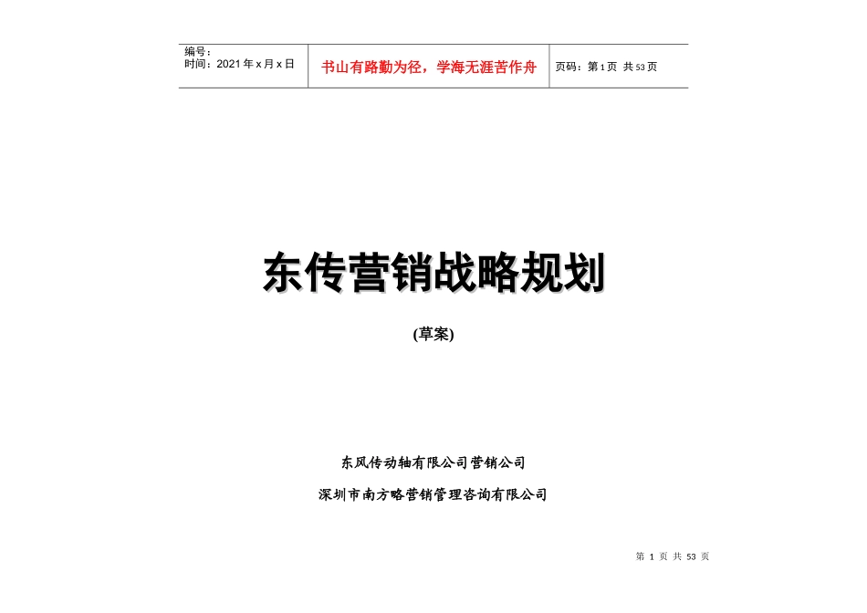 某公司营销战略规划_第1页